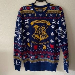 SOLD - Harry Potter Hogwarts Happy Christmas Crewneck Christmas Sweater